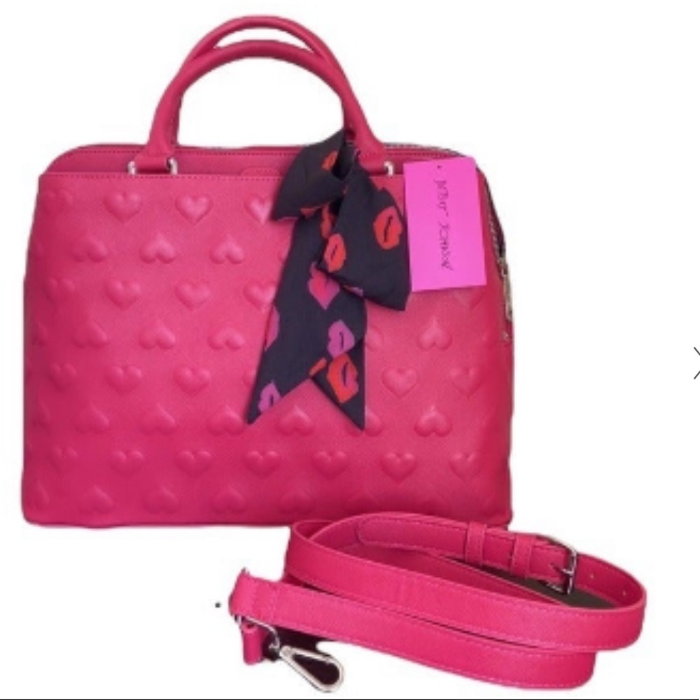 Betsey Johnson Heart Purse hot pink 👛 - Picture 6 of 10